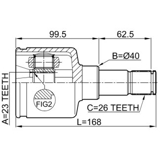 ШРУС внутренний FEBEST 2111-CB420LH фото 2