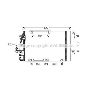 Радиатор кондиционера (конденсер) AVA OL5367D фото