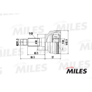 ШРУС MAZDA 626 1.8/2.0 97-02 нар. фото 3