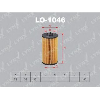 Фильтр масляный LYNXauto _LO-1046 фото