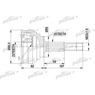 Шрус привода PATRON PCV1248 фото