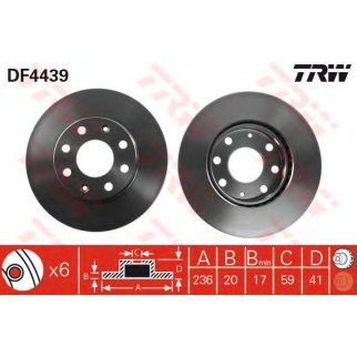 Диск тормозной TRW DF4439 фото