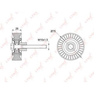 Ролик дополнительный руч. ремня LYNXauto PB-7125 фото