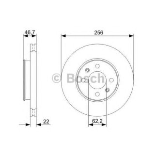 Диск тормозной передний BOSCH 0 986 479 367 фото