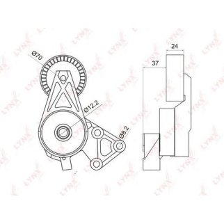 Ролик руч.ремня с кронштейном LYNXauto PT-3004 фото