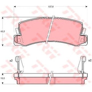 Колодки тормозные задние дисковые к-кт TRW GDB1168 фото