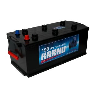 Аккумуляторная батарея KARHU 6СТ190 (+слева) EURO конус 513х223х223 Казахстан фото
