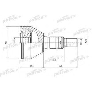 ШРУС наружн к-кт 30x53.8x26 OPEL: Astra H/Vectra C 02-, FIAT: Croma 04- фото