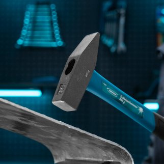 Молоток 800г квадратный боек, фибергласовая обрезиненная рукоятка GROSS фото 6