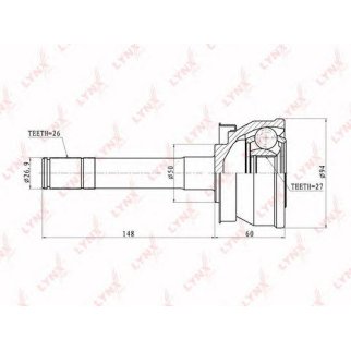 ШРУС наружный LYNXauto CO5710 фото