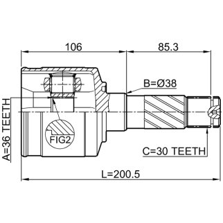 ШРУС внутренний FEBEST 0511-BT50RH фото 2