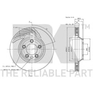 Диск тормозной передний правый с антикорозийным покрытием (350x34mm) / AUDI Q7 ,PORSCHE Cayenne, VW фото