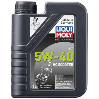 Масло моторное LIQUI MOLY мотобайк, скутер 4Т 5W-40 1л синт. фото