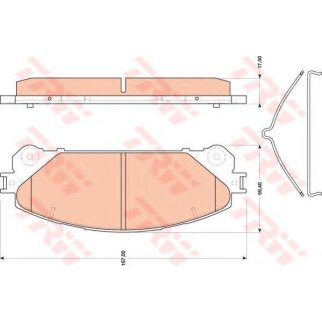 Колодки тормозные передние к-кт TRW GDB3484 фото