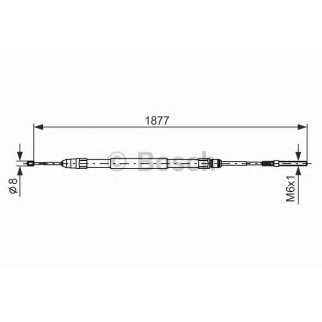 Трос стояночного тормоза правый BOSCH 1 987 477 694 фото