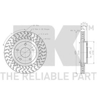 Диск тормозной передний (294x26mm) / CITROEN C4 Aircross,JEEP Compass,Patriot,MITSUBISHI ASX,Outland фото