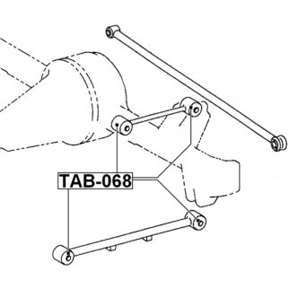 TAB-068_сайлентблок заднего рычага! Toyota Corolla 2 EL45 90-94/EL55 94-99 фото 2