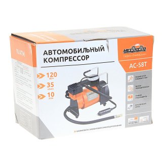 Компрессор автомобильный AC-58T 35л/мин АВТОСТОП фото 1