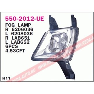 Фара противотуманная передн лев PEUGEOT: 407 04- фото