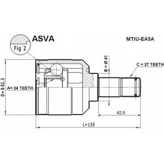 ШРУС внутренний ASVA MTIU-EA5A фото