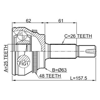 0110ZNRA48_ШРУС наружный к-кт! Toyota Corolla AUR10 04-09 фото 2