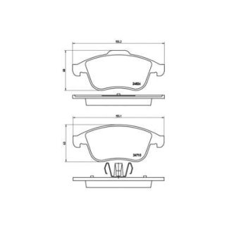 Колодки тормозные передние к-кт brembo P 68 047 фото