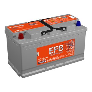 Аккумуляторная батарея TUBOR EFB 6СТ 100 прям. 352х175х190 930А фото