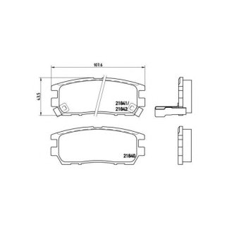 Колодки тормозные задние к-кт brembo P 54 018 фото