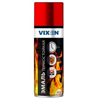 Эмаль термостойкая, яркокрасный, аэрозоль 520 мл VIXEN VX53006 фото