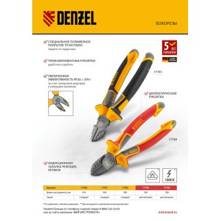 Плоскогубцы комбинированные 165мм DENZEL фото 1