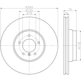 Диск тормозной передний вентилируемый MINTEX MDC2106 фото