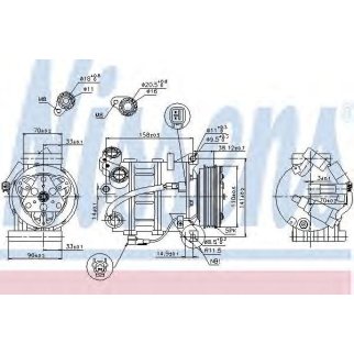 Компрессор системы кондиционирования Nissens 89350 фото
