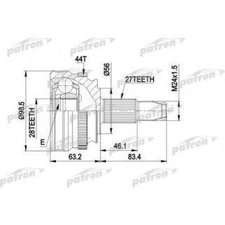 Шрус привода PATRON PCV1152 фото