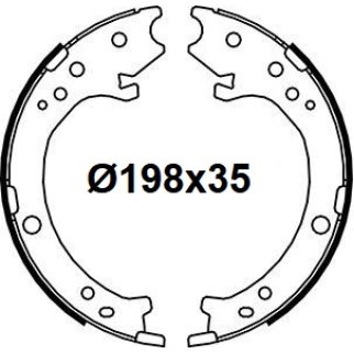 Колодки торм. для а/м Honda CR-V (02-)/CR-V (06-)/CR-V (12-) барабан. ст. торм. 198x35 (GF 4632) фото 3