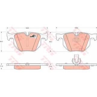 Колодки тормозные задние дисковые к-кт TRW GDB1727 фото