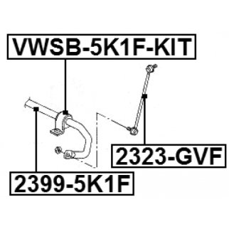 Стойка переднего стабилизатора FEBEST 2323-GVF фото 2