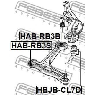 HABRB3S_сайлентблок переднего рычага передний! Honda Odyssey IV (LHD) 11> фото