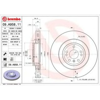 Диск тормозной brembo 09.A958.11 фото