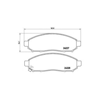 Колодки тормозные передние к-кт Brembo P 56 059 фото