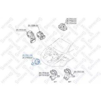25-17511-SX_подушка двигателя передняя! Mitsubishi Galant EA 1996-2003 фото