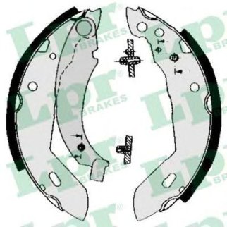 Колодки тормозные барабанные задн PEUGEOT: 205 I 84-87, 205 II 87-90, 309 I 85-89, 309 II 89-93, RENAULT: 11 83-88, 19 I 88-92, 19 I Chamade 88-92, 19 I фургон 88-92, 9 81-8 фото