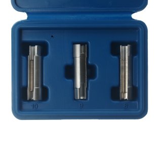 Набор головок торцевых удлиненных для свечей накаливания под ключ 10мм /8,9,10мм/ 3пр кейс ROCK FOR фото 2