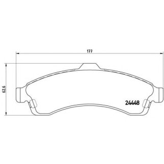 Колодки тормозные передние к-кт brembo P 10 009 фото
