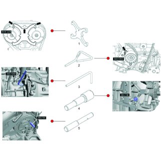 Набор фиксаторов распредвала для установки фаз ГРМ (FORD) JTC /1/10 фото 1