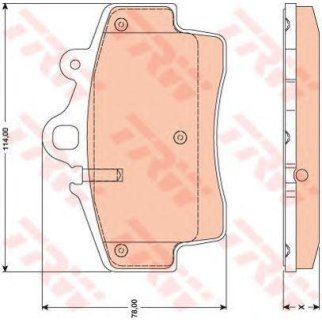 Колодки тормозные задние дисковые к-кт TRW GDB1756 фото