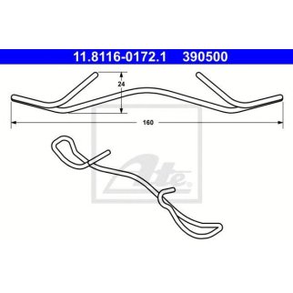 Пружина возвратная тормозных колодок ATE 11.8116-0172.1 фото