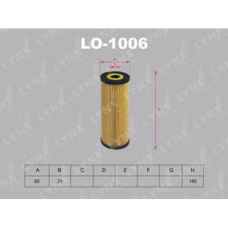Фильтр масляный LYNXauto LO-1006 фото