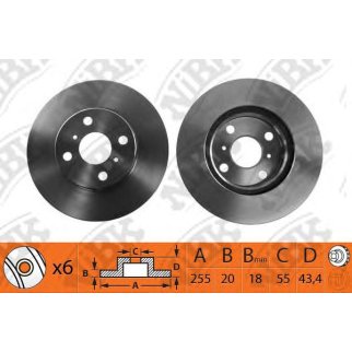 Диск тормозной передний NiBK RN1144 фото