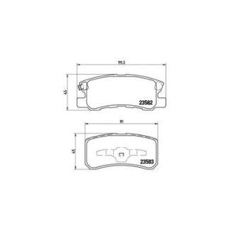 Колодки тормозные задние к-кт brembo P 54 031 фото