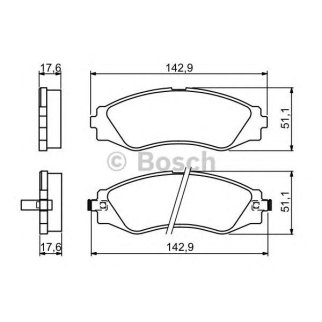 Колодки тормозные передние к-кт BOSCH 0 986 494 173 фото
